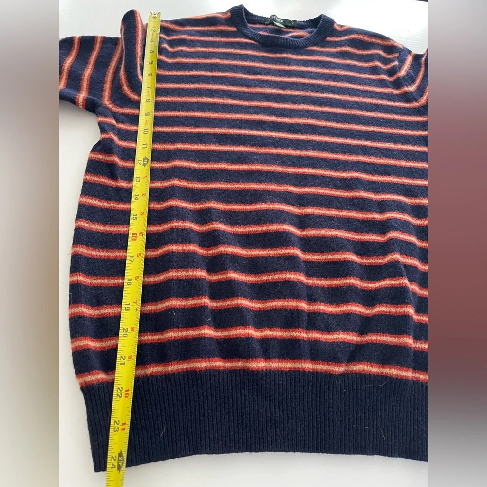 Y2K‎ Lambs Wool Sweater Navy/Orange/Cream Stripe S